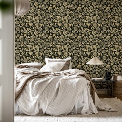 Fototapet, Floral Opulence, Black, Rebel Walls - Img 3