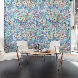 Fototapet, Flowerhaze, Blue, Rebel Walls