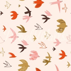 Fototapet, Flying Birds, Pink, Rebel Walls - Img 2