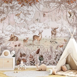 Fototapet Forest Friends - Autumn, Kikki Belle
