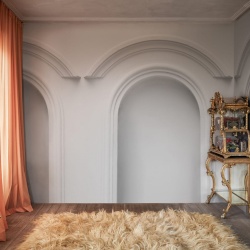 Fototapet, Forest Vaults, White, Rebel Walls