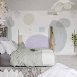 Fototapet, Geometry, Lilac, Rebel Walls