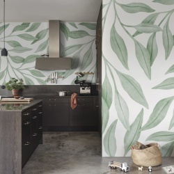 Fototapet, Giant Leaves, Light Green, Rebel Walls