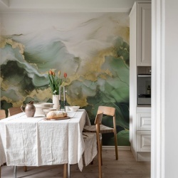Fototapet, Gold Stream, Green, Rebel Walls - Img 4