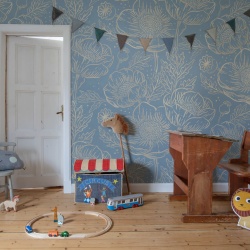 Fototapet, Golden Poppy, Baby Blue, Rebel Walls - Img 4