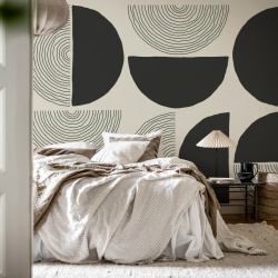 Fototapet, Graphic Circles, Black, Rebel Walls - Img 6