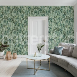 Fototapet, Hanging Branches, Silver Green, Rebel Walls