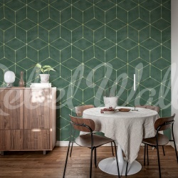 Fototapet, Hexaeder, Green, Rebel Walls