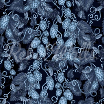 Fototapet, Hop Garden, Blue, Rebel Walls - Img 2