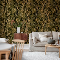 Fototapet, Hop Garden, Brown, Rebel Walls