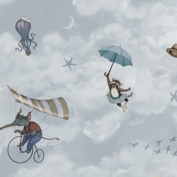 Fototapet, In the Clouds, Light Blue, Rebel Walls - Img 2