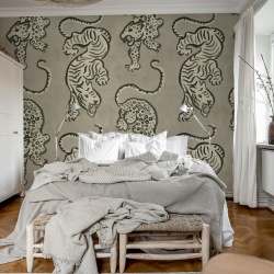 Fototapet, Ink Tiger, Gray, Rebel Walls