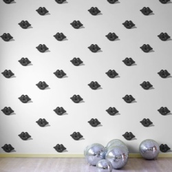 Fototapet, Kissing Booth, Black, Rebel Walls
