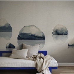Fototapet lavabil, Spegel, Indigo Blue, Sandberg