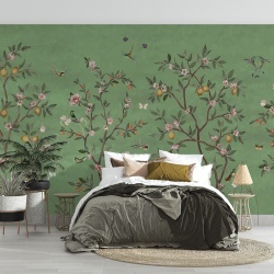 Fototapet Lemon Tree Chinoiserie - Green, Sir Edward