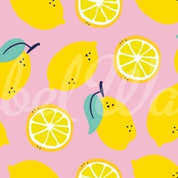 Fototapet, Lemons, Pink, Rebel Walls - Img 2