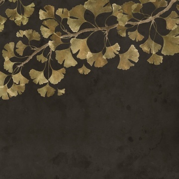 Fototapet, Maidenhair Tree, Black, Rebel Walls - Img 2