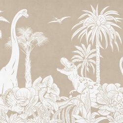 Fototapet Monochrome Dino - Brown, Kikki Belle - Img 2