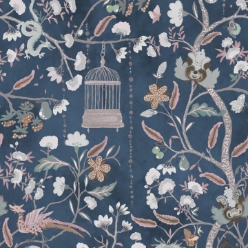 Fototapet, Mystic Garden, Dark Blue, Rebel Walls - Img 2