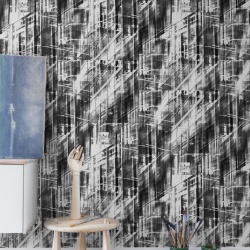 Fototapet, Neon City, Black, Rebel Walls