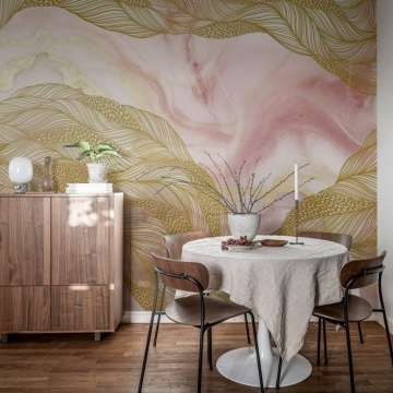 Fototapet, Opulence Flow, Pink Marble, Rebel Walls - Img 3