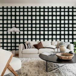 Fototapet, Painted Square, Black & White, Rebel Walls