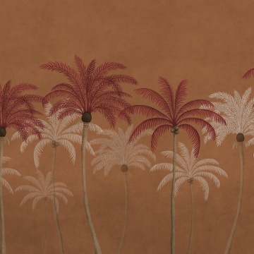 Fototapet, Palm Parade, Orange, Rebel Walls - Img 2
