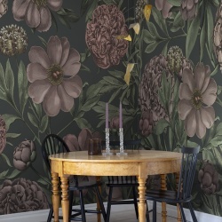 Fototapet, Peony Delight, Midnight, Rebel Walls