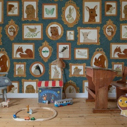 Fototapet, Pet Frames, Dark Blue, Rebel Walls