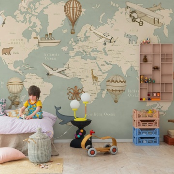 Fototapet, Playful World, Blue, Rebel Walls - Img 3