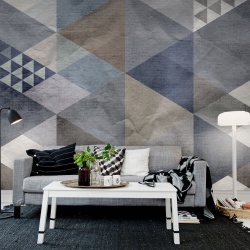 Fototapet, Quadrangle, Blue, Rebel Walls