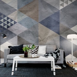Fototapet, Quadrangle, Blue, Rebel Walls
