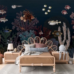 Fototapet Roaring Reef - Blue, Kikki Belle - Img 4