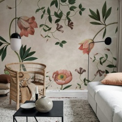 Fototapet, Romantic Garden, Pink, Rebel Walls