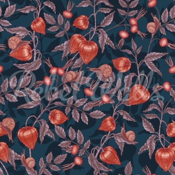 Fototapet, Rose Hip Garden, Red, Rebel Walls - Img 2