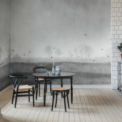 Fototapet, Scandinavian Landscape, Black & White, Rebel Walls