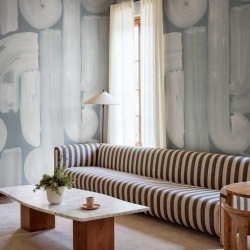 Fototapet, Smooth Brush, Blue, Rebel Walls