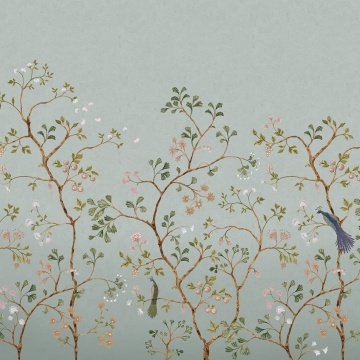 Fototapet, Songbird Mural, Green, Rebel Walls - Img 2