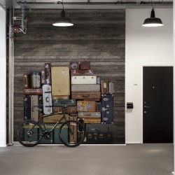 Fototapet, Stacked Suitcases, Heap, repetitiv, Rebel Walls