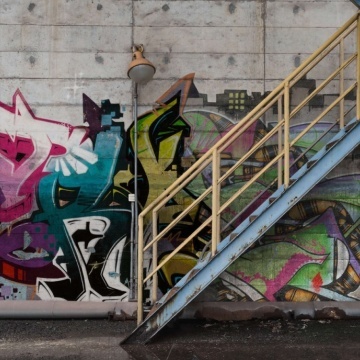 Fototapet, Stairway Graffiti, Rebel Walls - Img 2