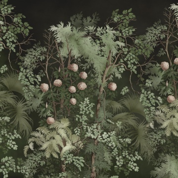 Fototapet, Tropical Bush, Dark Green, Rebel Walls - Img 2