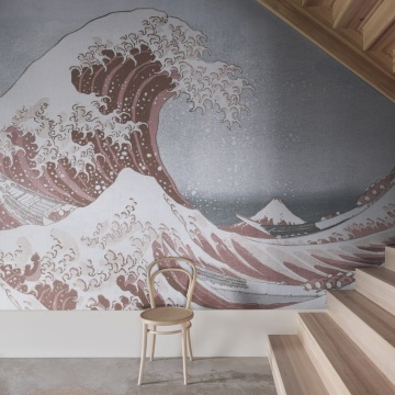 Fototapet, Under the Wave off Kanagawa, Pink, Rebel Walls - Img 3