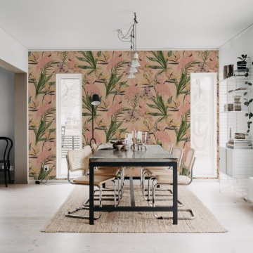 Fototapet, Vintage Flamingos, Rebel Walls - Img 3