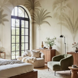 Fototapet, Vintage Palms, Beige, Rebel Walls