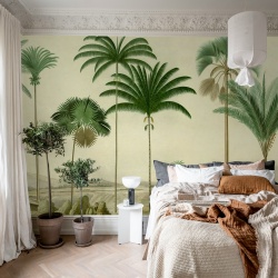 Fototapet, Vintage Palms, Green, Rebel Walls - Img 3