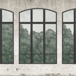 Fototapet, Vintage Windows, Soft Green, Rebel Walls - Img 2