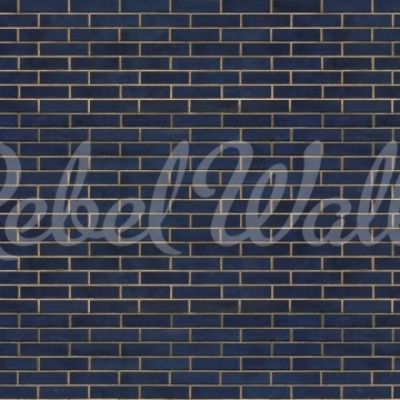 Fototapet, Wall of Tiles, Dark Blue, Rebel Walls - Img 2