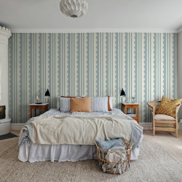Fototapet, Wavy Stripe, Blue, Rebel Walls - Img 3