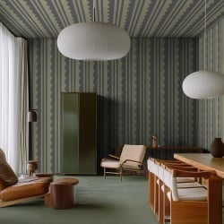Fototapet, Wavy Stripe, Dark Green, Rebel Walls