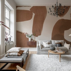Fototapet, Wiggle Shapes, Mocha Mousse, Rebel Walls